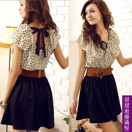 Perfect-Women-s-Dresses-Summer-Chiffon-Short-sleeve-Mini-Dress-Belt-M-L-XL-h001-FREE.jpg