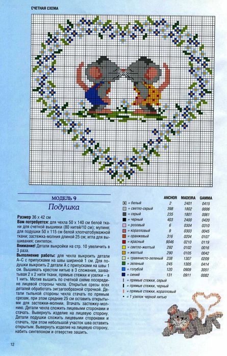 подушка с мышками