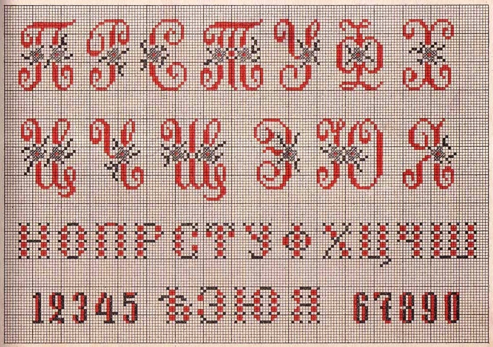 Алфавит Вышивка крестом 2